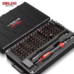 Juego de destornilladores 107 en 1 DELIXI para reparación electrónica profesional