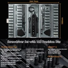 Destornillador Eléctrico de Precisión JAKEMY JM-8193 180 en 1