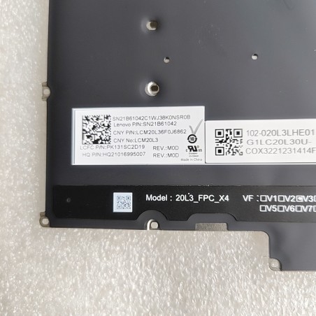 Clavier français FR SN21B61042 LCM20L3 pour Lenovo Ideapad 5 Pro 16ACH6 (rétroéclairé)