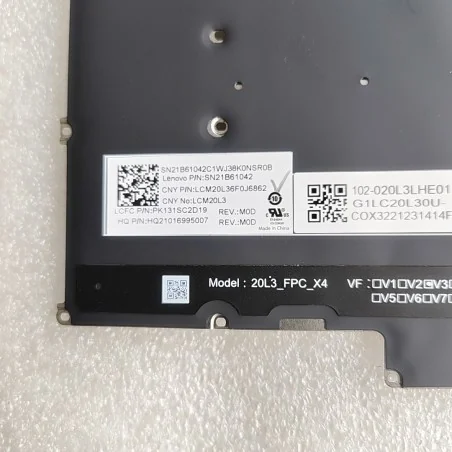 Tastiera francese FR SN21B61042 LCM20L3 per Lenovo Ideapad 5 Pro 16ACH6 (retroilluminata)