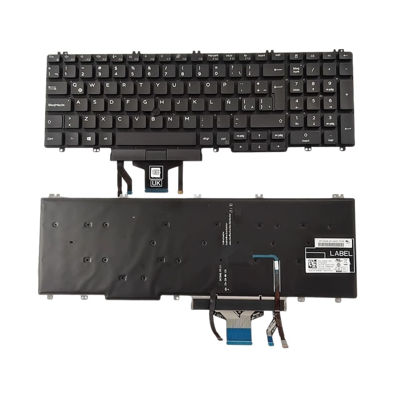 Lateinamerikanische spanische Tastatur 0WPN3H SG-97710-2DA für Dell Latitude 5500 / 5501 / 5510 und Precision 3540 / 3541 (mit Hintergrundbeleuchtung) Lateinamerikanische spanische Tastatur 0WPN3H SG-97710-2DA für Dell Latitude 5500 / 5501 / 5510 und Precision 3540 / 3541 (mit Hintergrundbeleuchtung)