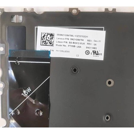 Tastiera inglese US SN21G94794 SG-B2412-XUA per Lenovo Yoga 6 13ABR8 / 13ALC7 (retroilluminata)