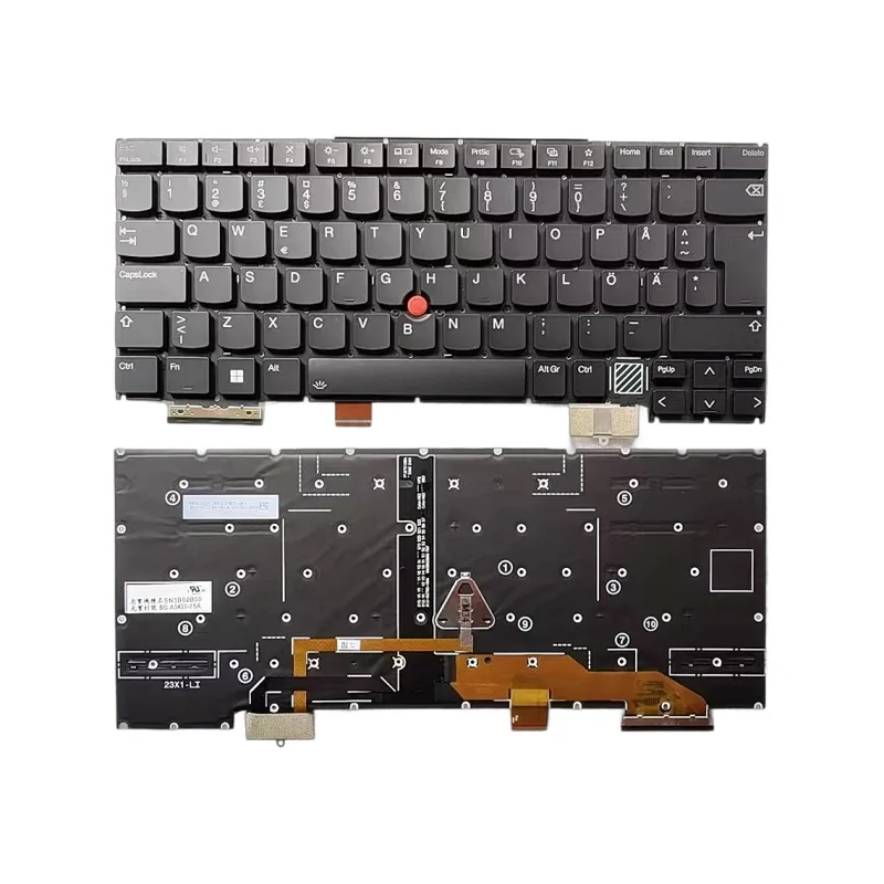 SD Schwedische Tastatur SN3B02B00 SG-A3420-2SA für Lenovo ThinkPad X1 Yoga 2024 (mit Hintergrundbeleuchtung)