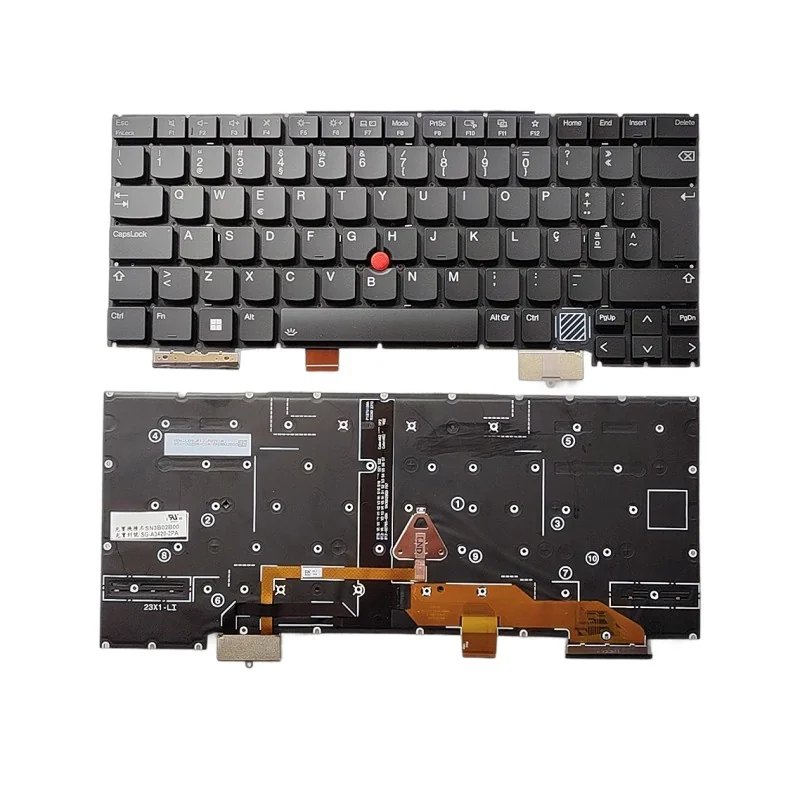 PO Portugiesische Tastatur SN3B02B00 SG-A3420-2PA für Lenovo ThinkPad X1 Yoga 2024 (mit Hintergrundbeleuchtung)