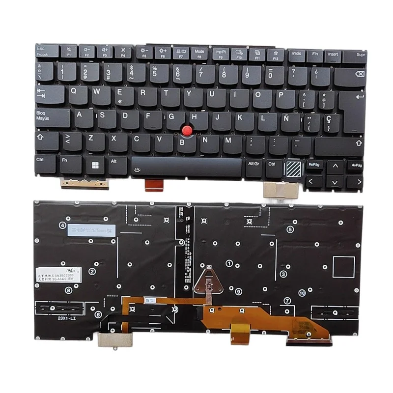 SP Spanish Keyboard SN3B02B00 SG-A3420-2EA for Lenovo ThinkPad X1 Yoga 2024 (Backlit) SP Spanish Keyboard SN3B02B00 SG-A3420-2EA for Lenovo ThinkPad X1 Yoga 2024 (Backlit)