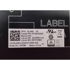 Clavier anglais US 0DJXM0 SG-97600-XUA pour Dell Latitude 5500 / 5501 / 5510, Precision 3540 / 3541