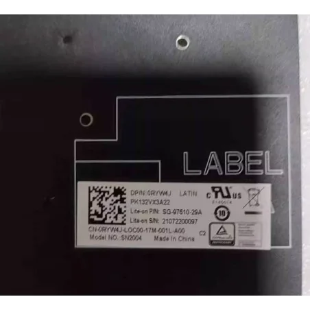 LA Spanish Keyboard 0RYW4J SG-97610-29A for Dell Latitude 5500 / 5501 / 5510, Precision 3540 / 3541