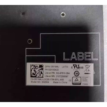 Teclado español LA 0RYW4J SG-97610-29A para Dell Latitude 5500 / 5501 / 5510, Precision 3540 / 3541