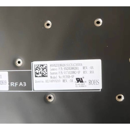 Tastiera spagnola SP SN20U89261 V171020BK2-SP per Lenovo ThinkBook 15-IIL 15-IML / Yoga C740-15IML