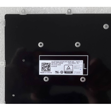 Teclado coreano KR 0F7GDM PK131Q12A05 NSK-EB0SC para Dell Inspiron 3480 3481 3482 3490 3493 5370 7370 7380 7460 7466 7467 7472 7560 7570 7572 7580