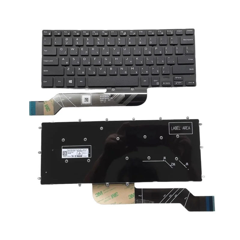 Clavier hébreu HB 0CT3NW PK131Q12A03 pour Dell Inspiron 3480 3481 3482 3490 3493 5370 7370 7380 7460 7466 7467 7472 7560 7570 7572 7580 Clavier hébreu HB 0CT3NW PK131Q12A03 pour Dell Inspiron 3480 3481 3482 3490 3493 5370 7370 7380 7460 7466 7467 7472 7560 7570 7572 7580