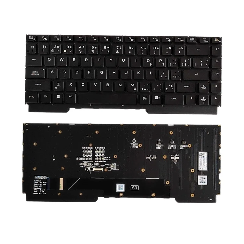 Clavier anglais US 0JPNK5 V212925AS1 PK13VQ62B11 pour Dell Alienware m15 R7 (Rétroéclairé RGB) Clavier anglais US 0JPNK5 V212925AS1 PK13VQ62B11 pour Dell Alienware m15 R7 (Rétroéclairé RGB)