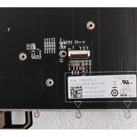 Teclado inglés US 0C5VV3 PK132VQ2D01 V185225BS2 para Dell Alienware m17 R2 / R3 / R4 (Retroiluminación RGB)