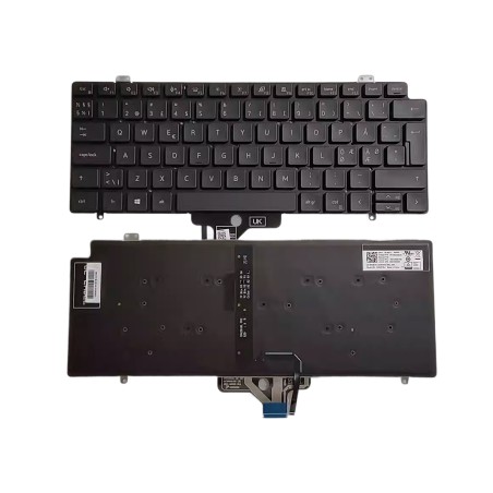 Clavier NE nordique suédois finlandais norvégien danois 0RJMV2 PK132UG3C24 SG-A2550-79A SN4291BL1 pour Dell Latitude 7410 (Ré...