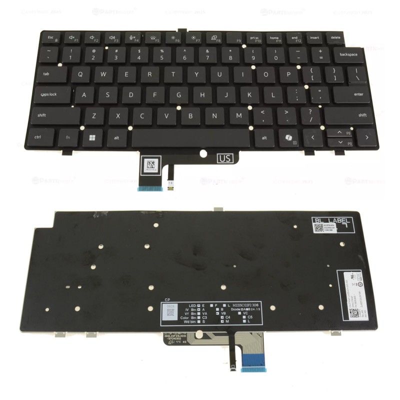 Clavier anglais US 0TRN4T DLM22F23USK7281 pour Dell Latitude 7640 / 7430 / 7440 / 7340 Clavier anglais US 0TRN4T DLM22F23USK7281 pour Dell Latitude 7640 / 7430 / 7440 / 7340