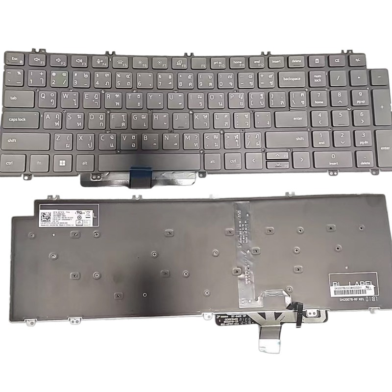 Thailändische Tastatur TI 0RT6Y9 SG-B2710-33A PK133MM3B07 SN2007BZ für Dell Latitude 5520 / 5521 / 3540 Thailändische Tastatur TI 0RT6Y9 SG-B2710-33A PK133MM3B07 SN2007BZ für Dell Latitude 5520 / 5521 / 3540
