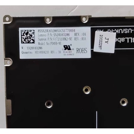 Tastiera NE nordica svedese finlandese norvegese danese SN20U63286 V172320BK2-NE PD4SB-NE per Lenovo Yoga 530-14IKB / 530-14ARR (Retroilluminata)