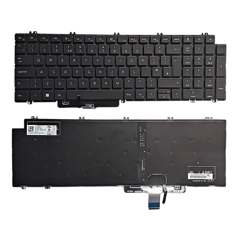 UK Englische Tastatur 0T9DR1 PK133MM3B15 SG-B2710-2BA für Dell Latitude 5520 / 5521 / 3540 (Beleuchtet)