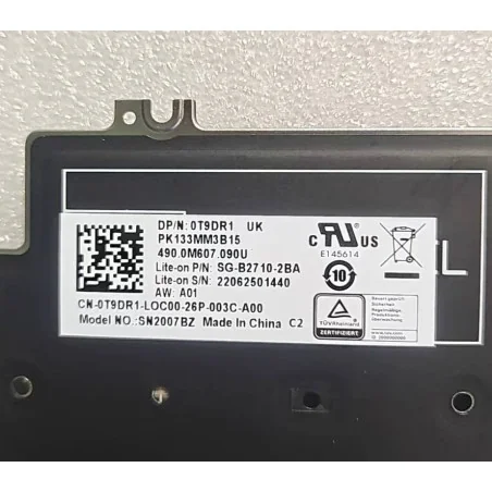 UK English Keyboard 0T9DR1 PK133MM3B15 SG-B2710-2BA for Dell Latitude 5520 / 5521 / 3540 (Backlit)