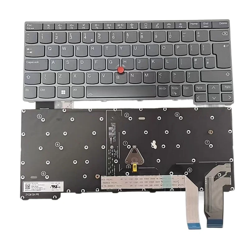 Clavier anglais UK 5N21A22018 2H-BD6UK pour Lenovo ThinkPad X13 Gen 2