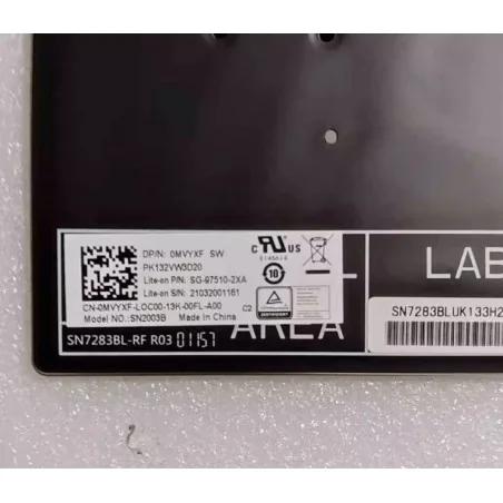 SW Swiss Keyboard 0MVYXF SG-97510-2XA PK132VW3D20 for Dell Latitude 5400 / 5401 / 5410 / 5411 (Backlit)