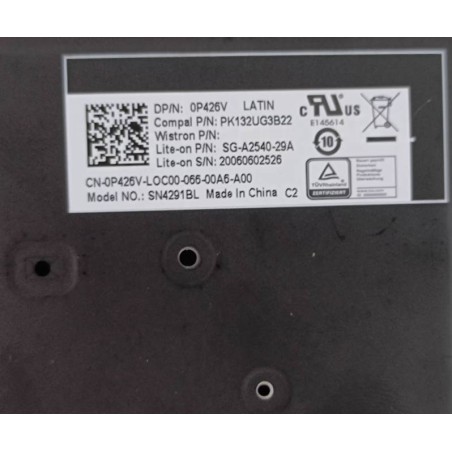 Teclado español latinoamericano LA 0P426V SG-A2540-29A PK132UG3B22 para Dell Latitude 7410 2-en-1 (con retroiluminación)