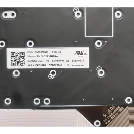 Tastiera francese FR SN20R58996 SG-96420-2DA SN8380BL2 per Lenovo ThinkPad X280 A285 X390 20KF 20KE (retroilluminata)