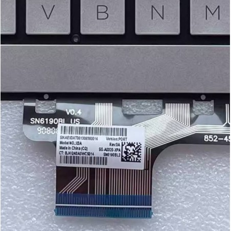 Teclado Portugués Versión PO SN6190BL2 SG-A0320-XPA para HP Spectre x360 13-AW