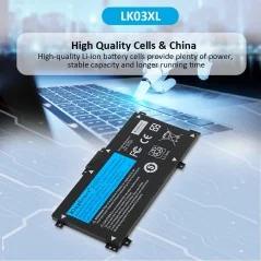 Batteria LK03XL per HP Envy 17M & 15m-bp012dx – 55,8Wh Li-ion (HSTNN-UB7I, TPN-W127) €36.50