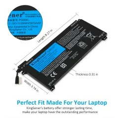 Batterie d’ordinateur portable PG06XL pour HP Omen 15-DH Series (69Wh, 11.55V) – Remplacement pour HSTNN-DB9F L48431-2C1 L484...