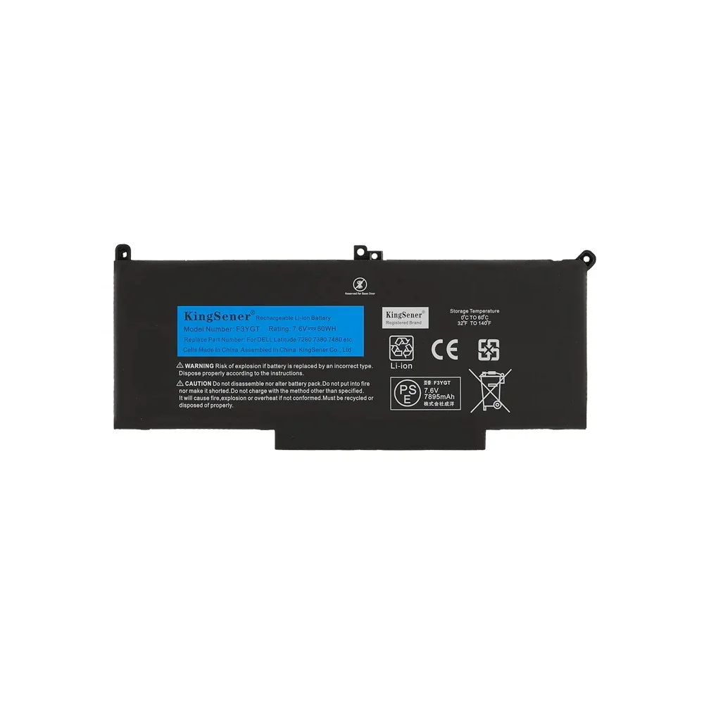 Batería de Repuesto F3YGT para Dell Latitude 12, 13, 14 – 60Wh Li-ion