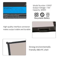 Batería de Repuesto F3YGT para Dell Latitude 12, 13, 14 – 60Wh Li-ion €33.85