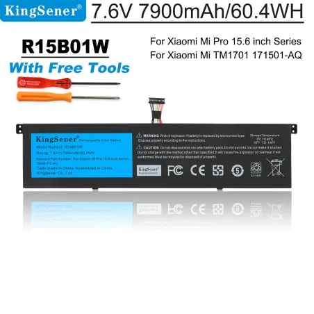Batterie de remplacement R15B01W pour Xiaomi Pro 15.6 pouces – 7.6V 7900mAh 60.04Wh Li-ion €42.70