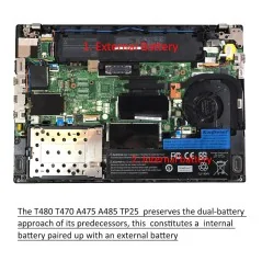 Batterie d’ordinateur portable 01AV420 pour Lenovo ThinkPad T480, T470, A475, A485, TP25 – 24Wh 11.4V Li-Polymer €39.50