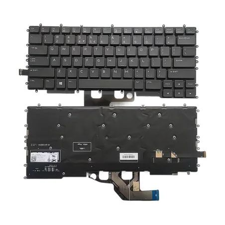 US Englisch Indien Tastatur 0TV8G0 V192825BS1 PK132VR2A01 für Dell G7 15 7500 / Alienware m15 R2 R3 (RGB Hintergrundbeleuchtu...