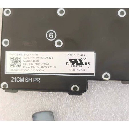 Tastiera SA YU SL Croata Slovena 5N21H77209 PK132DA5B24 SN21H77156 2H-BD6SLL70131 per Lenovo ThinkPad L13 Yoga Gen 4 (retroilluminata)