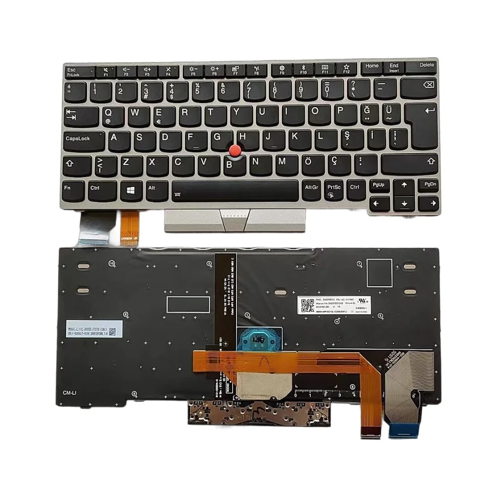 Clavier turc TR 01YP947 pour Lenovo ThinkPad X280, X390, X395 (rétroéclairé) Clavier turc TR 01YP947 pour Lenovo ThinkPad X280, X390, X395 (rétroéclairé)