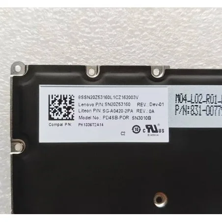 Teclado PO Portugués SN20Z53160 SG-A0420-2PA PK1336T2A14 para Lenovo Yoga 530-14 (Retroiluminado)
