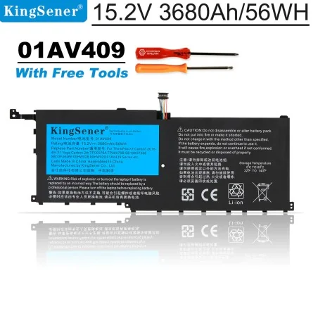 Batterie 01AV409 56Wh pour Lenovo ThinkPad X1 Carbon Gen 4/2016, X1 Yoga Gen 1/2 – 15.2V Li-ion de remplacement €39.50