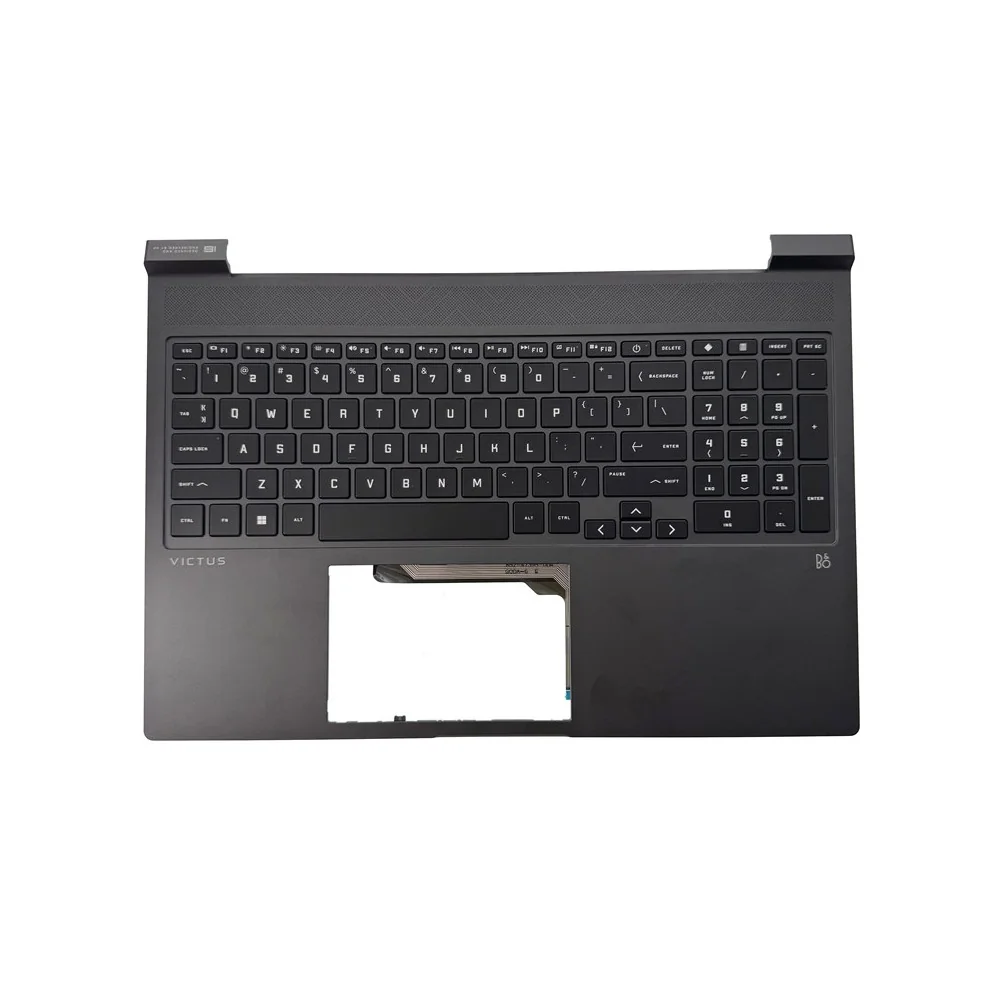 Palmrest Upper Cover with US English Keyboard (with RGB Backlit) AP993000201 N42473-001 for HP Victus 16-R / 16-S TPN-C169 / TPN-C170 Palmrest Upper Cover with US English Keyboard (with RGB Backlit) AP993000201 N42473-001 for HP Victus 16-R / 16-S TPN-C169 / TPN-C170