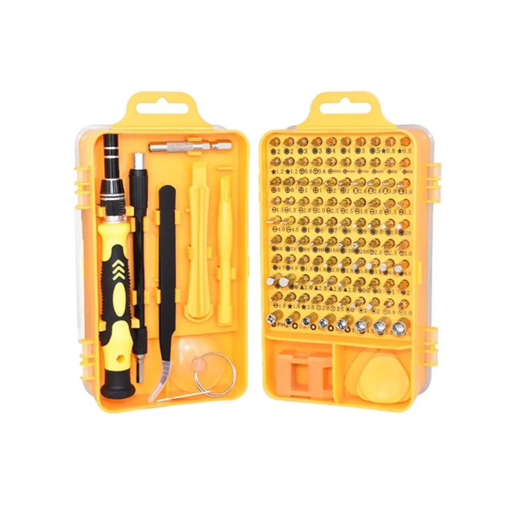 Kit Tournevis Magnétiques 110 en 1 pour Réparation de Téléphones et Électroniques Kit Tournevis Magnétiques 110 en 1 pour Réparation de Téléphones et Électroniques