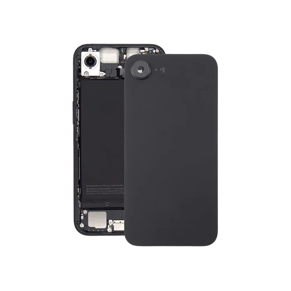 iPhone 16e Back Glass Cover with Camera Lens – Black iPhone 16e Back Glass Cover with Camera Lens – Black