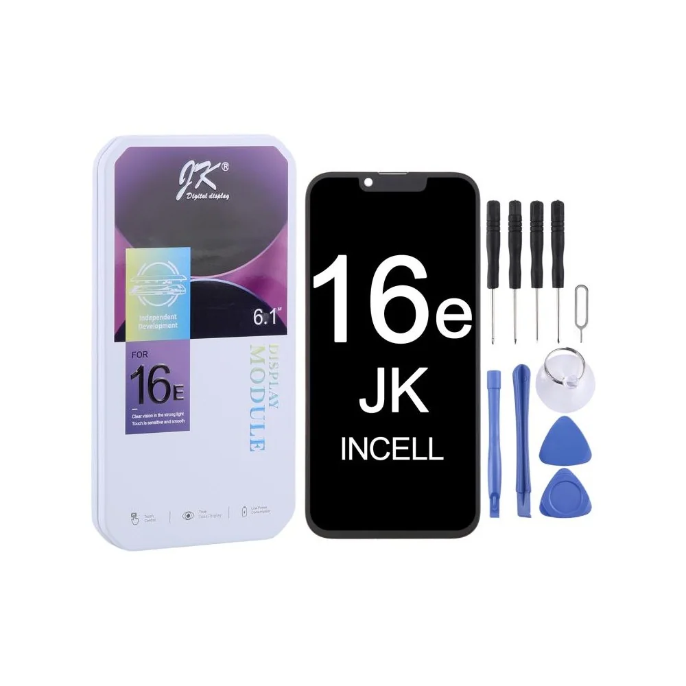 JK Incell LCD Full Screen + Touch Screen Digitizer Assembly for iPhone 16e JK Incell LCD Full Screen + Touch Screen Digitizer Assembly for iPhone 16e
