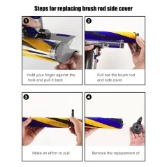 Direct Drive Brush Bar Soft Velvet Suction Head Brush for Dyson V12 / V15 Slim Vacuum Cleaner (Yellow & Blue) €12.90