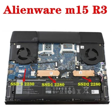 M.2 SSD1 / SSD2 2230 zu 2280 Adapterhalter 0WJH5D für Dell Alienware M15 / M17 R3 / R4