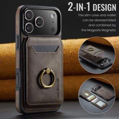 Custodia MAGKING K1 con Portafoglio Staccabile MagSafe e Protezione RFID per iPhone 17 Pro Max