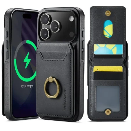 MAGKING K1 2-in-1 MagSafe Detachable Wallet RFID Leather Phone Case for iPhone 17 Pro