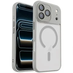 Cover Magnetica Opaca Skin Feel con Protezione Lente per iPhone 17 Pro