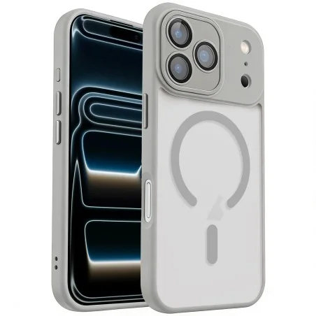 Cover Magnetica Opaca Skin Feel con Protezione Lente per iPhone 17 Pro