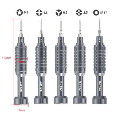 RELIFE RL-730A 5-in-1 Steel Cannon King Classic Screwdriver Set – Aluminum Alloy Precision Tools